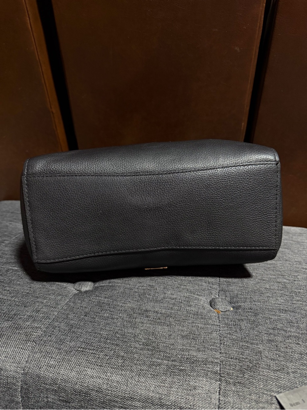 Coach Black Leather Tote with Gold Chain Details - Picture 10 of 13
